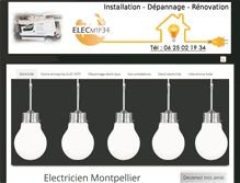 Tablet Screenshot of electricien-montpellier.net